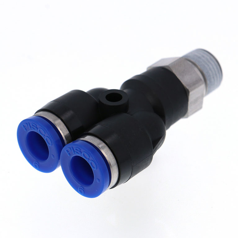 Đầu Nối Nhanh Khí Nén Dạng Chữ Y Ren Ngoài Pisco SPX6-03