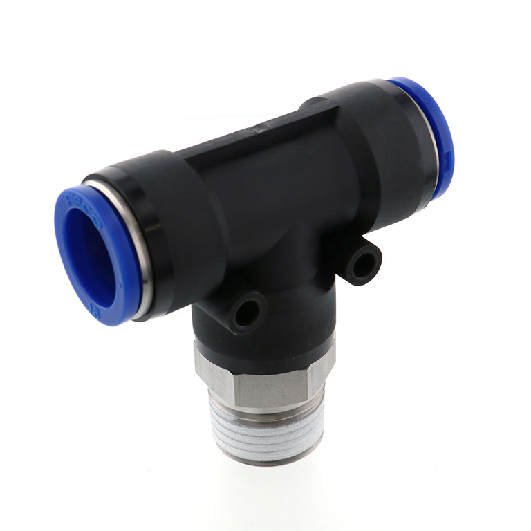 Đầu Nối Nhanh Khí Nén Dạng Chữ T Ren Ngoài Pisco SPB16-03
