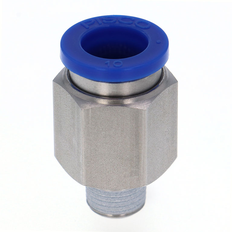Đầu Nối Nhanh Khí Nén Dạng Thẳng Thân Lục Giác Ren Ngoài Pisco SPC10-01-UC