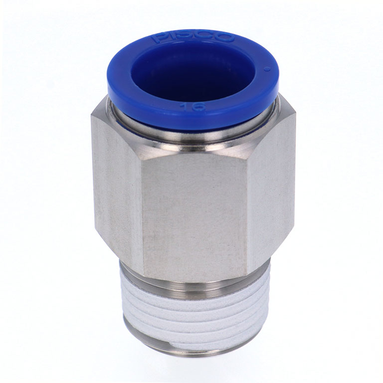 Đầu Nối Nhanh Khí Nén Dạng Thẳng Thân Lục Giác Ren Ngoài Pisco SPC16-04