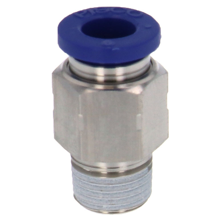 Đầu Nối Nhanh Khí Nén Dạng Thẳng Thân Lục Giác Ren Ngoài Pisco PC12-04SUS