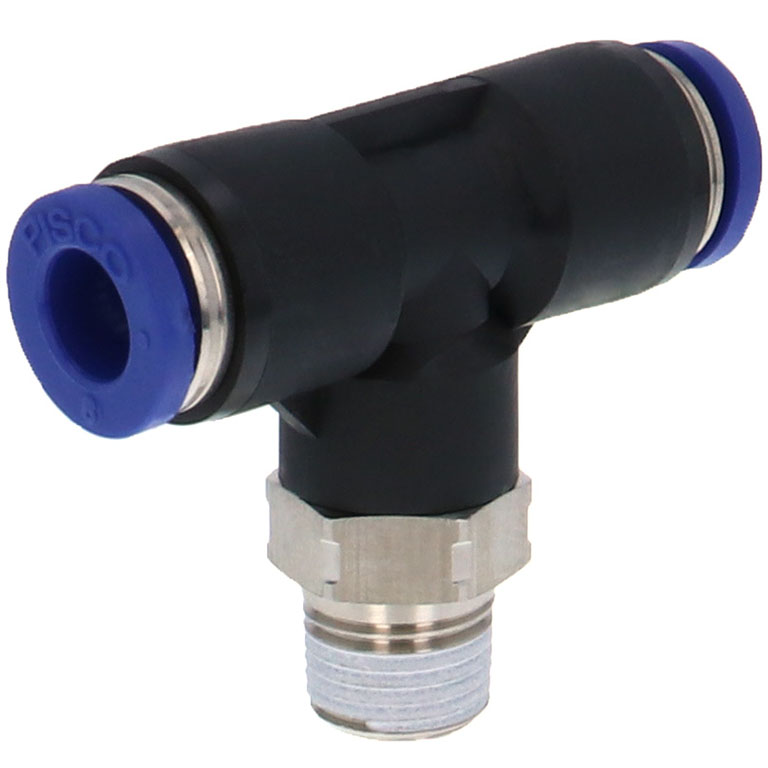 Đầu Nối Nhanh Khí Nén Dạng Chữ T Ren Ngoài Pisco PB12-02SUS