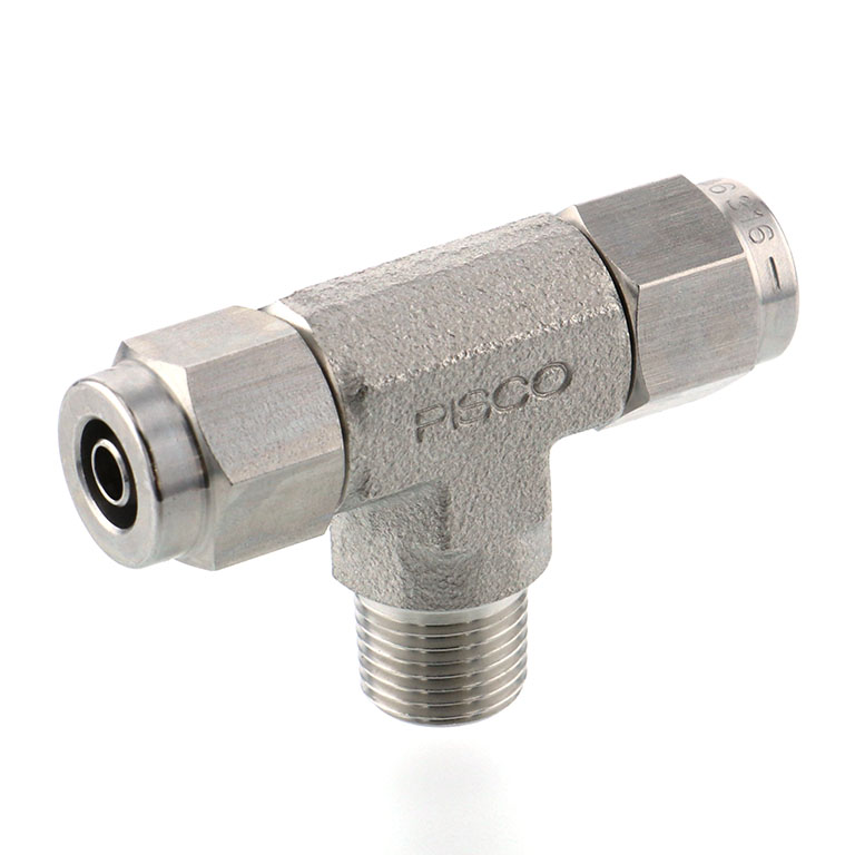 Đầu Ngạnh Nối Ống Có Đai Ốc Xiết Dạng Chữ T Ren Ngoài Pisco NSB1290-02