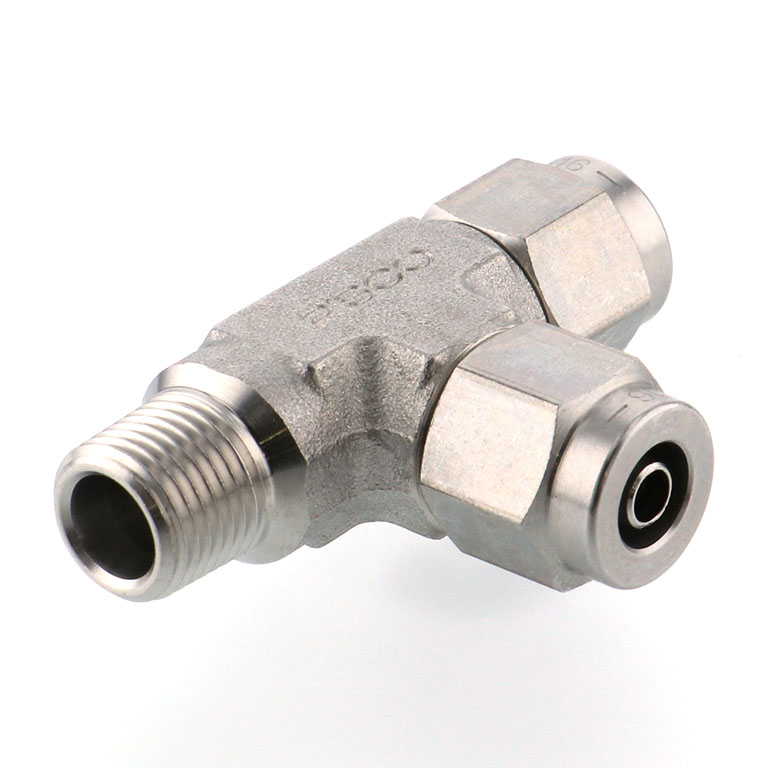 Đầu Ngạnh Nối Ống Có Đai Ốc Xiết Dạng Chữ T Ren Ngoài Pisco NSD0860-02