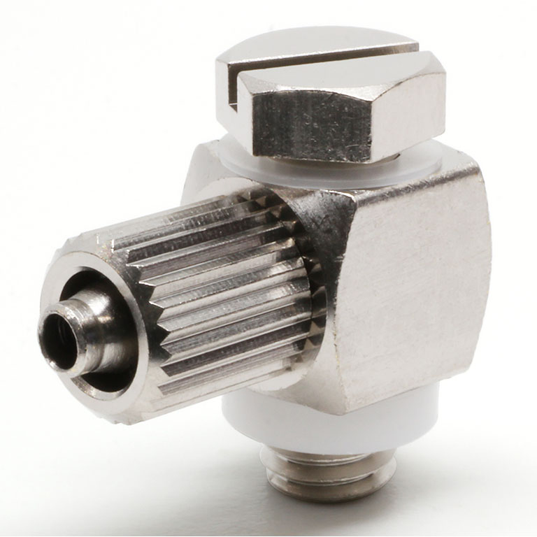 Đầu Ngạnh Nối Ống Có Đai Ốc Dạng Cong 90° Đầu Lục Giác Ren Ngoài Pisco LHN-0425-M5-C