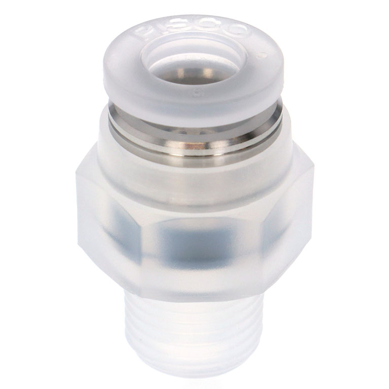 Đầu Nối Nhanh Khí Nén Dạng Thẳng Thân Lục Giác Ren Ngoài Pisco PPC1/4-02-C