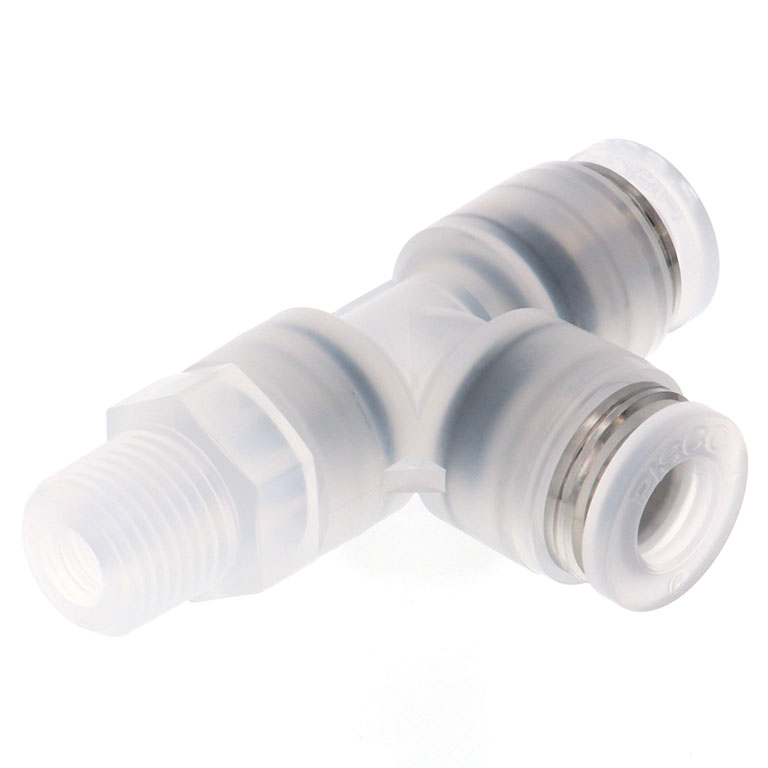 Đầu Nối Nhanh Khí Nén Dạng Chữ T Ren Ngoài Pisco PPD4-01-C