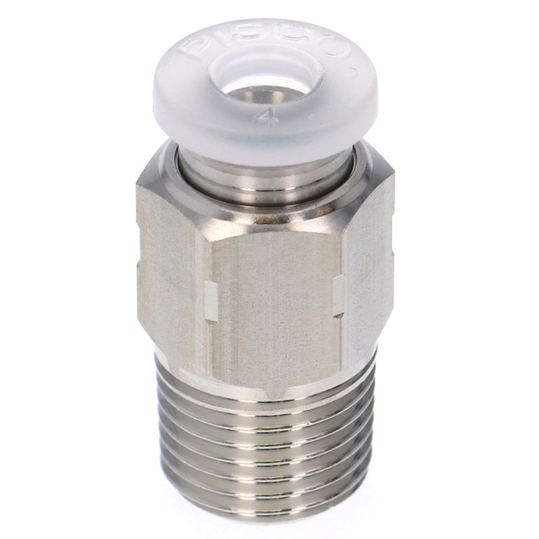 Đầu Nối Nhanh Khí Nén Dạng Thẳng Thân Lục Giác Ren Ngoài Pisco PPC6-03SUS-F-C