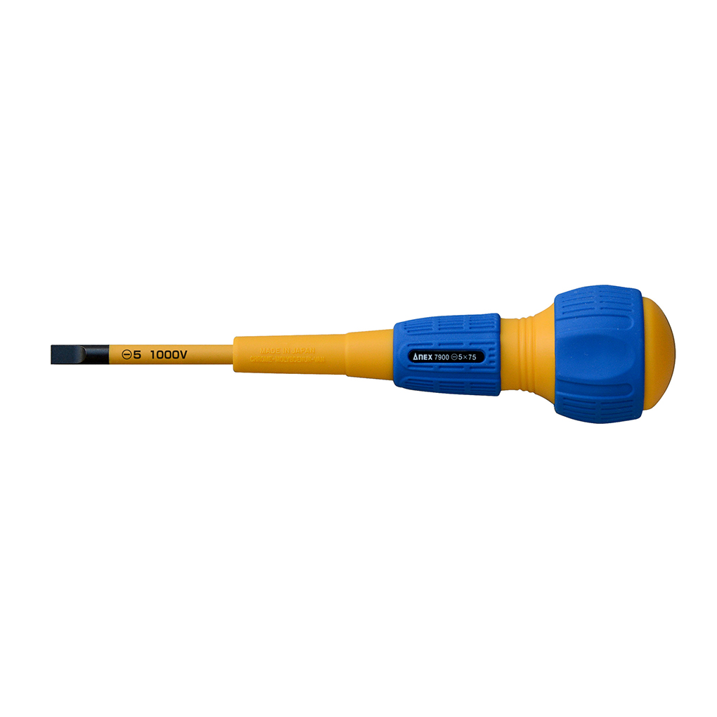 Tua Vít Đầu Dẹp Cách Điện Cán Tròn 5x100 mm Anex No.7900-5x100