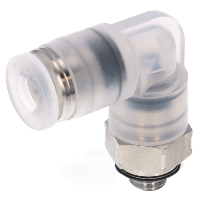 Đầu Nối Nhanh Khí Nén Dạng Cong 90° Ren Ngoài Pisco PPL4-M3SUS-UC