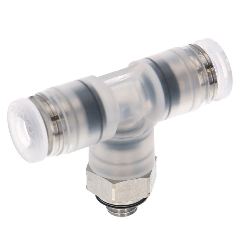 Đầu Nối Nhanh Khí Nén Dạng Chữ T Ren Ngoài Pisco PPB4-M5SUS-C
