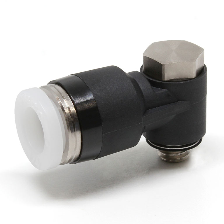 Đầu Nối Nhanh Khí Nén Cong 90° Đầu Lục Giác Trụ Ren Ngoài Pisco PH1/4-M5