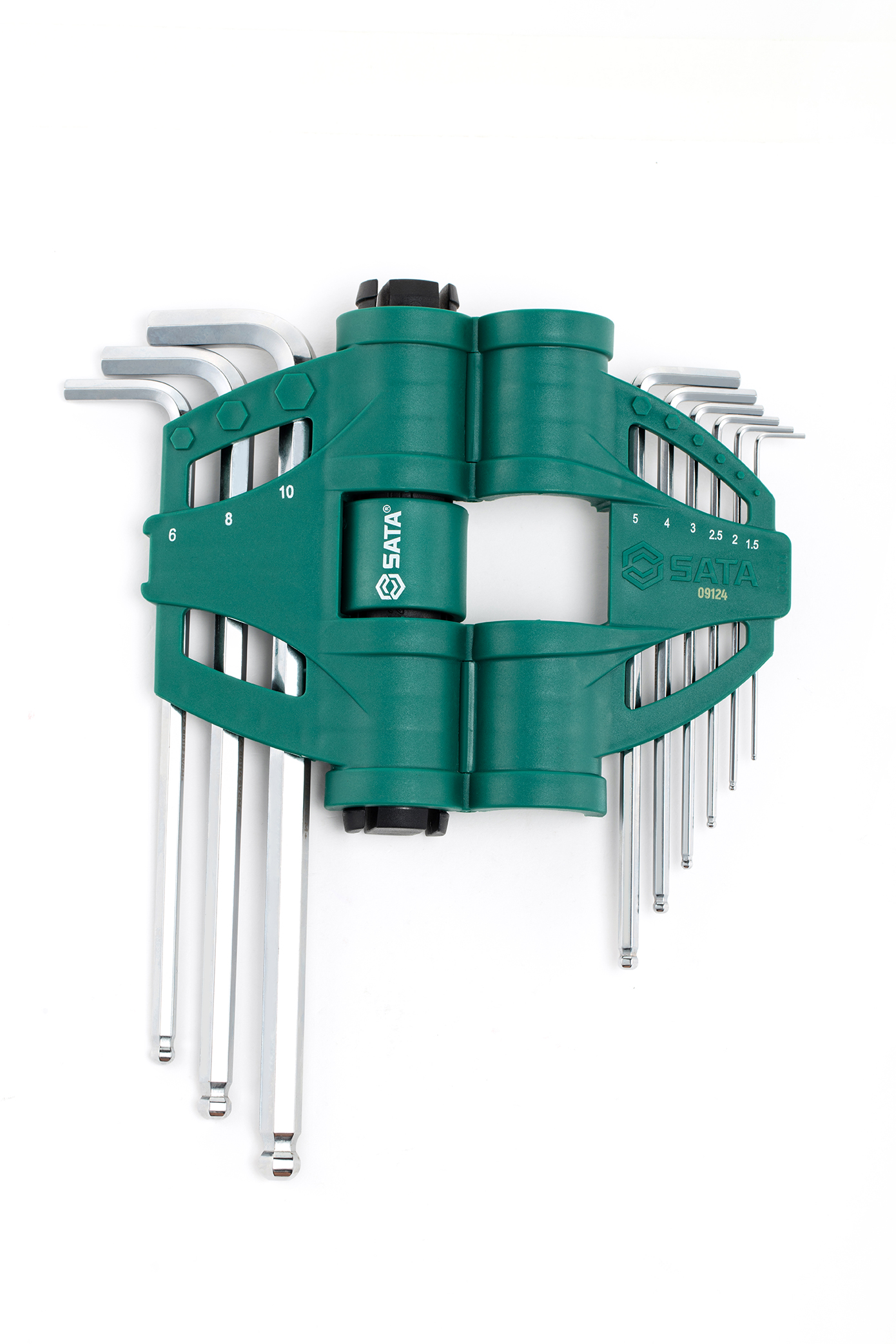 Bộ Cây Vặn Lục Giác Đầu Bi Loại Dài 9 Chi Tiết - Hệ Mét SATA 09124 - Ảnh 8