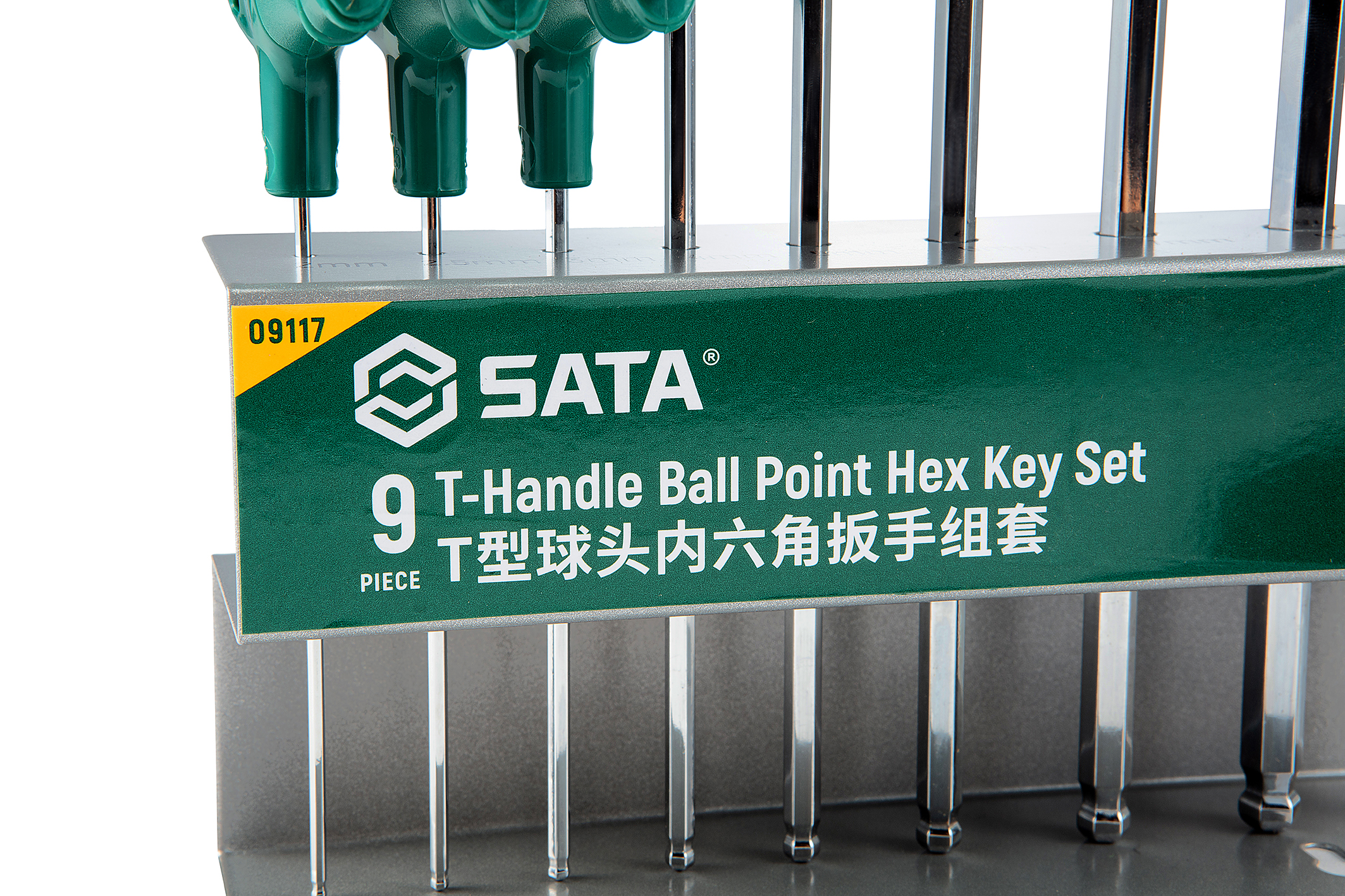 Bộ Cây Vặn Lục Giác Bi Chữ T 9 Chi Tiết - Hệ Mét SATA 09117 - Ảnh 7