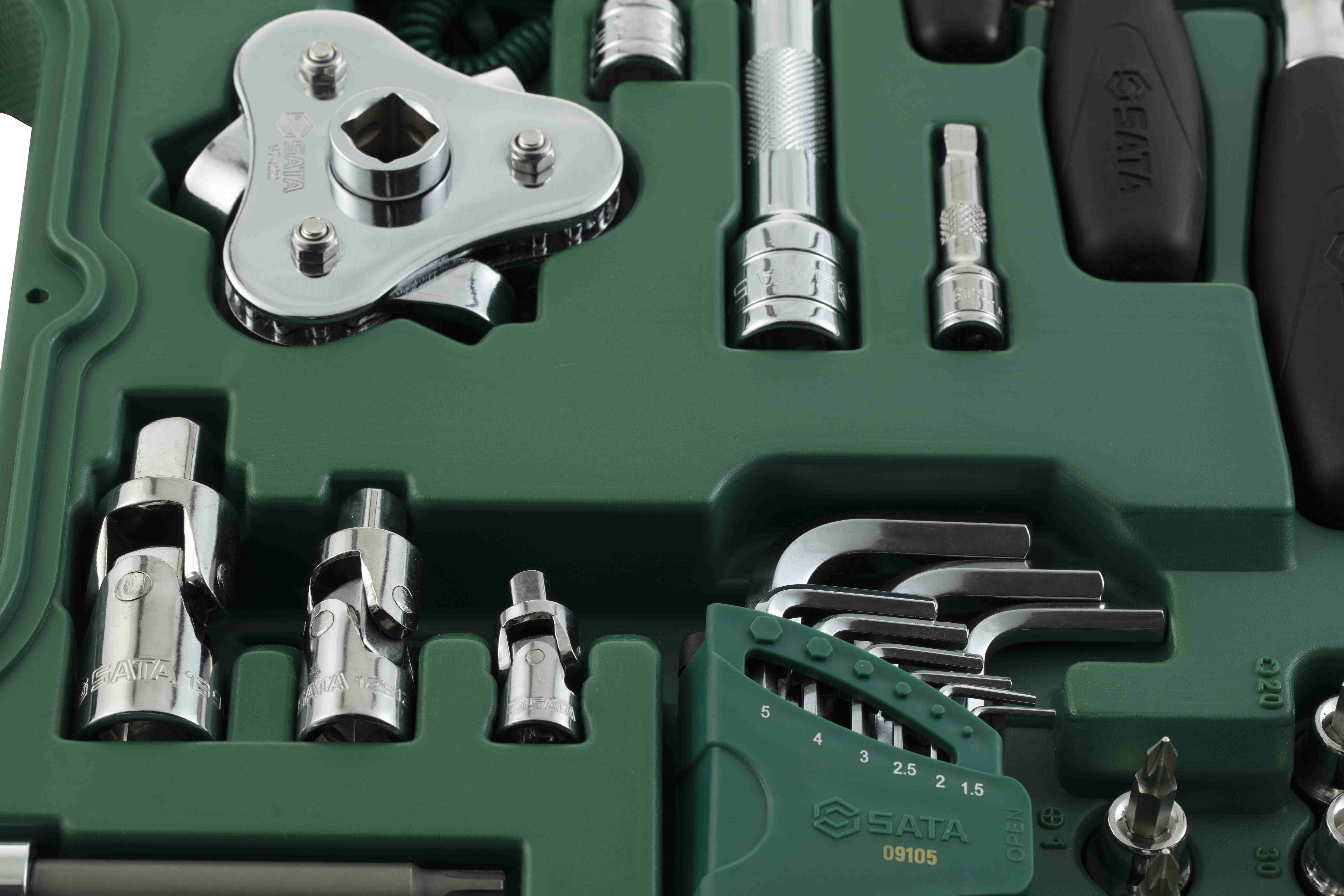 Alternative view of Bộ Cờ Lê - Đầu Tuýp - Vít 128 Chi Tiết SATA 09014A