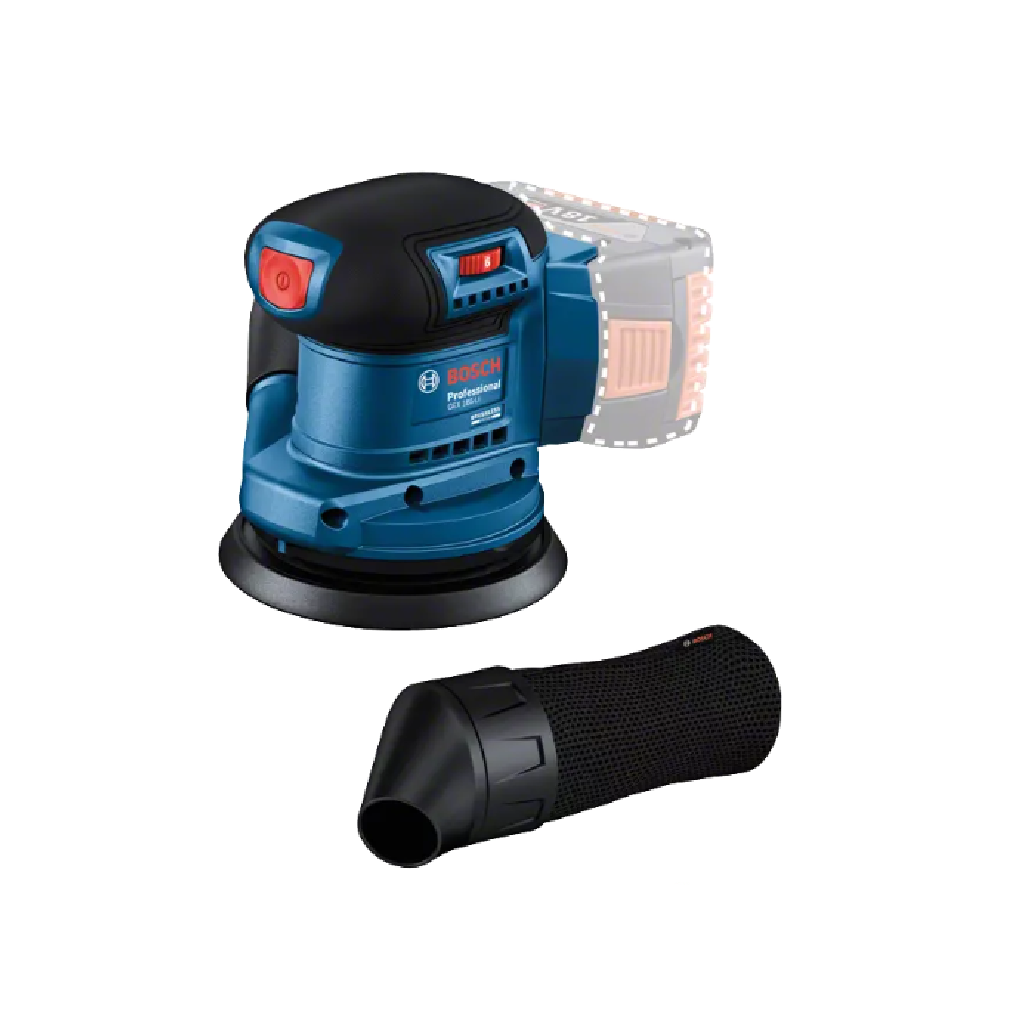 Máy chà nhám rung tròn dùng pin 18V GEX 185-LI Bosch 06013A5080 (Máy Không Kèm Pin, Sạc)