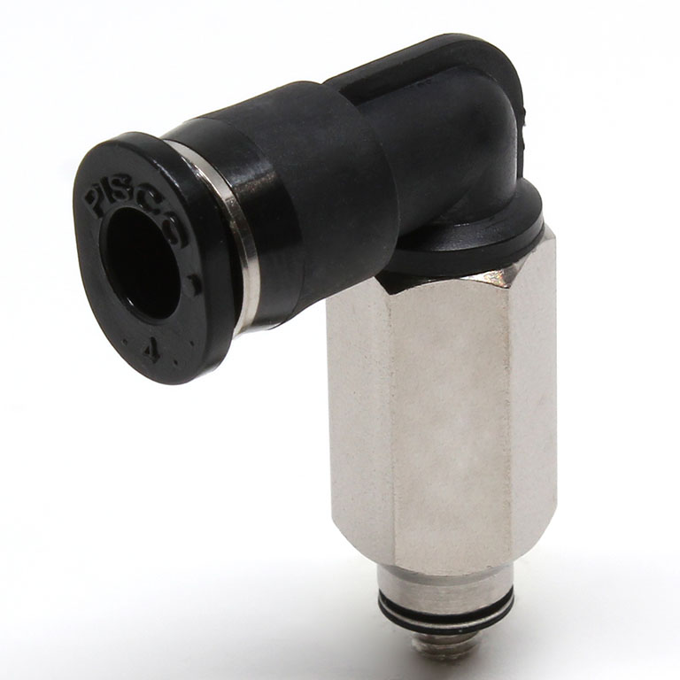 Đầu Nối Nhanh Khí Nén Dạng Cong 90° Ren Ngoài (Dài) Pisco PLL4-M3MW