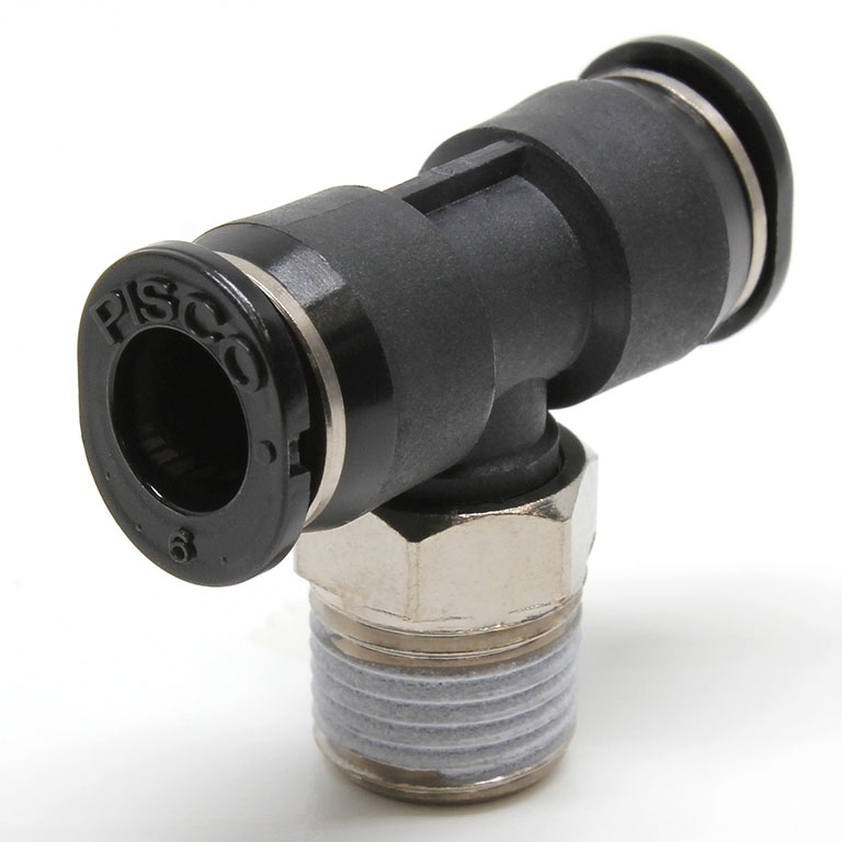 Đầu Nối Nhanh Khí Nén Dạng Chữ T Ren Ngoài Pisco PB6-01M