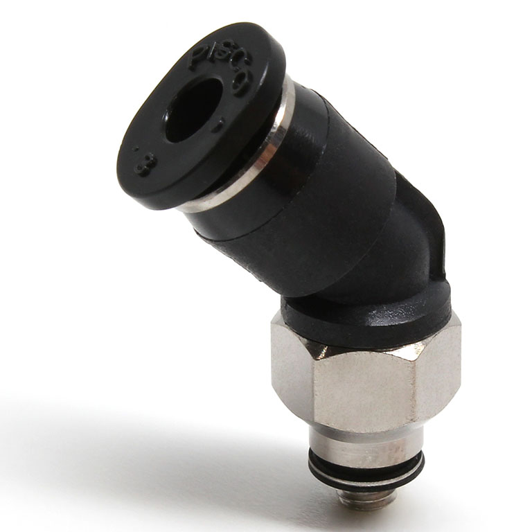 Đầu Nối Nhanh Khí Nén Dạng Cong 45° Ren Ngoài Pisco PLH3-M3M