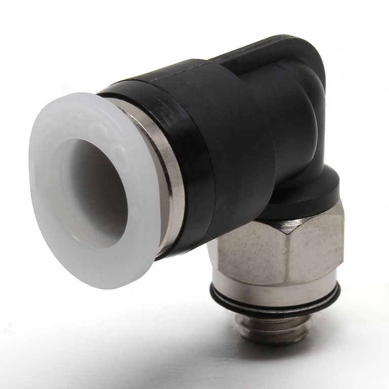 Đầu Nối Nhanh Khí Nén Dạng Cong 90° Ren Ngoài Pisco PL1/4-U10MU