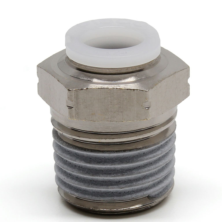 Đầu Nối Nhanh Khí Nén Dạng Thẳng Thân Lục Giác Ren Ngoài Pisco PC1/4-N2MU