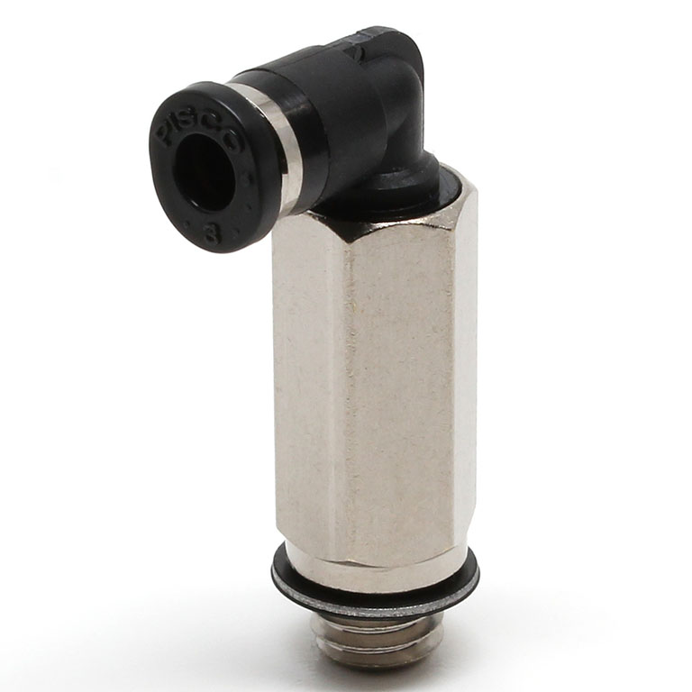Đầu Nối Nhanh Khí Nén Dạng Cong 90° Ren Ngoài (Dài) Pisco PLL3-M6M