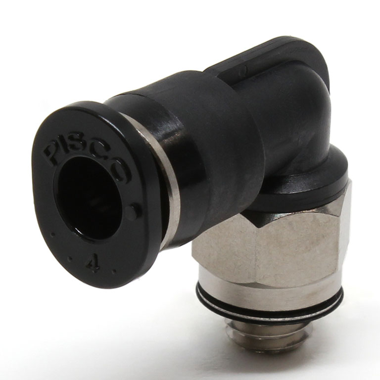 Đầu Nối Nhanh Khí Nén Dạng Cong 90° Ren Ngoài Pisco PL4-U10MU