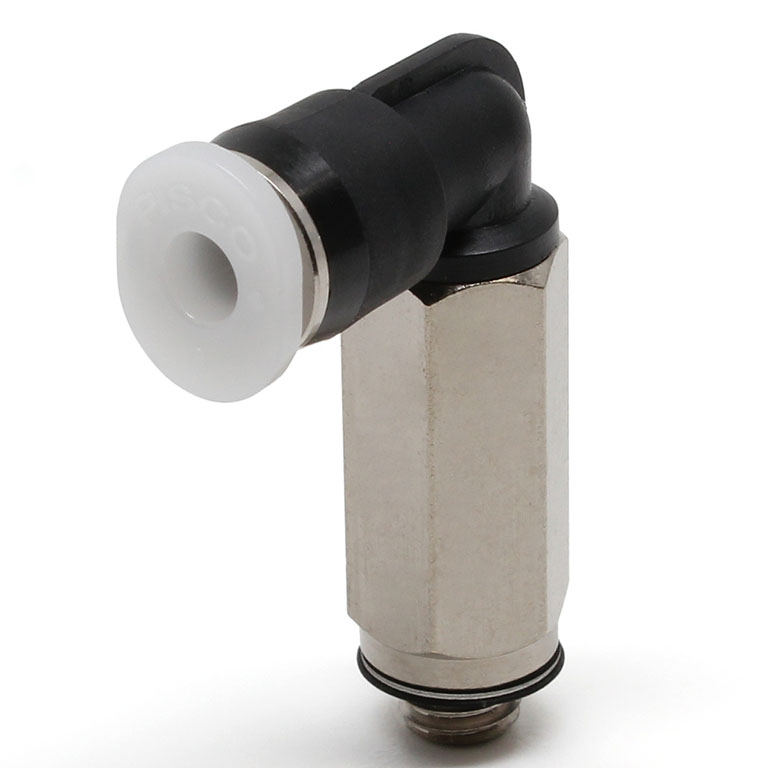 Đầu Nối Nhanh Khí Nén Dạng Cong 90° Ren Ngoài (Dài) Pisco PLL1/8-U10MU