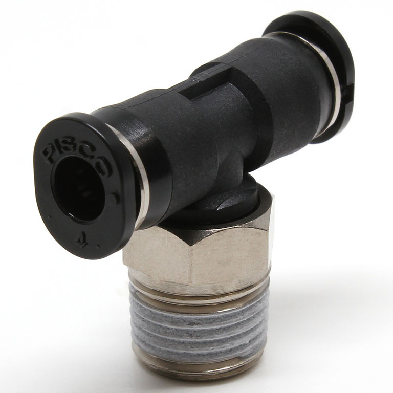Đầu Nối Nhanh Khí Nén Dạng Chữ T Ren Ngoài Pisco PB4-01MW