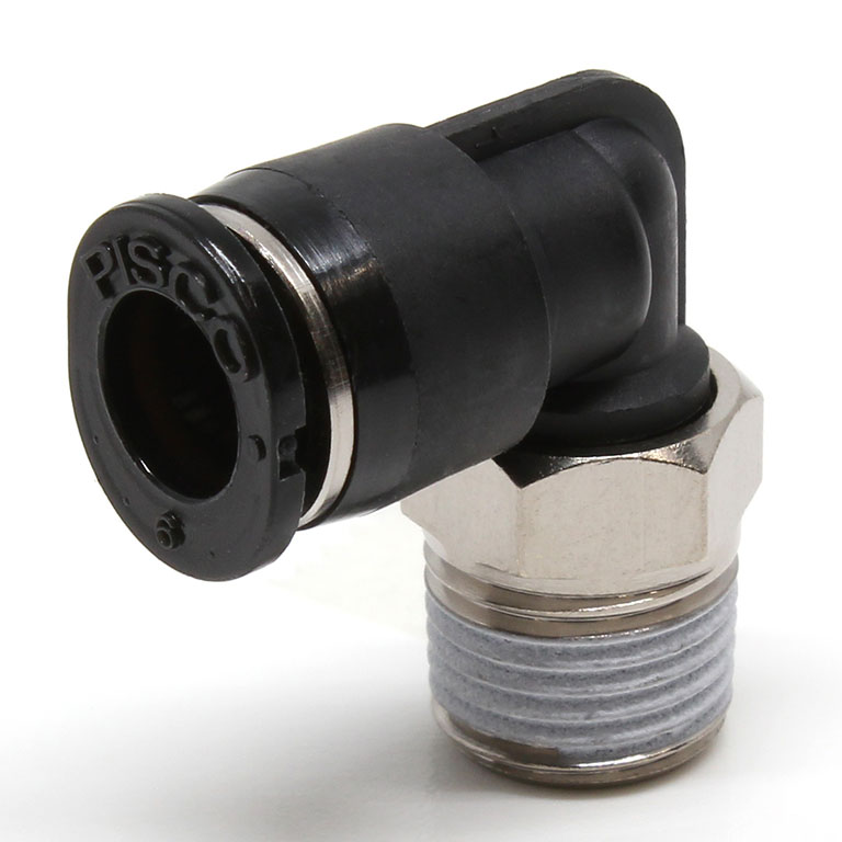 Đầu Nối Nhanh Khí Nén Dạng Cong 90° Ren Ngoài Pisco PL6-01MW-C