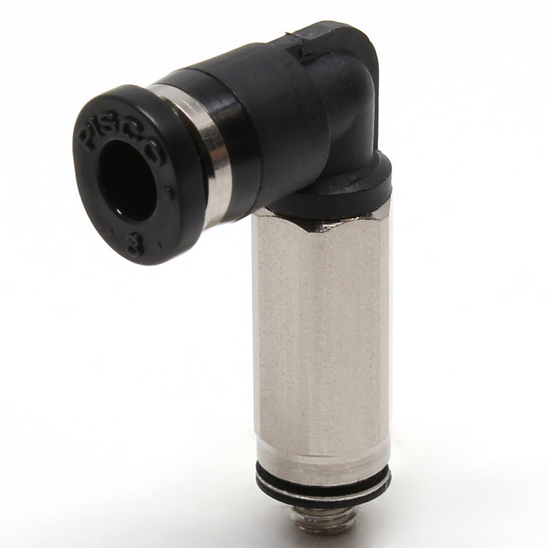 Đầu Nối Nhanh Khí Nén Dạng Cong 90° Ren Ngoài (Dài) Pisco PLL3-M3M