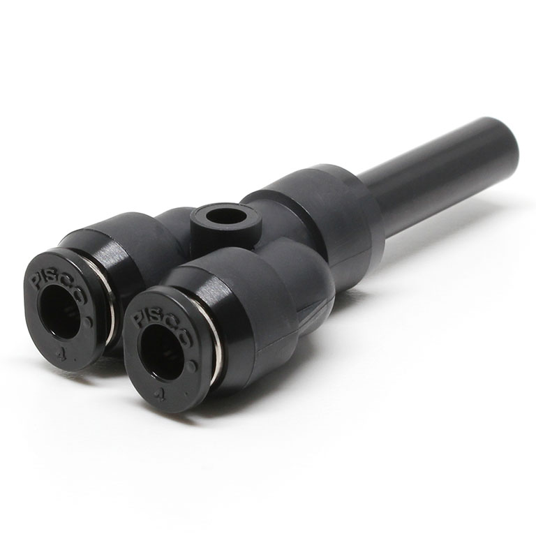 Đầu Nối Nhanh Khí Nén Giữa Ống Khí Và Fitting Dạng Nối Giảm Chữ Y Pisco PWJ6-4M