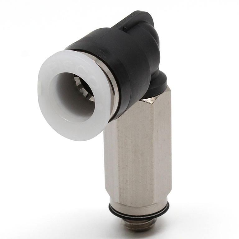Đầu Nối Nhanh Khí Nén Dạng Cong 90° Ren Ngoài (Dài) Pisco PLL1/4-M5M