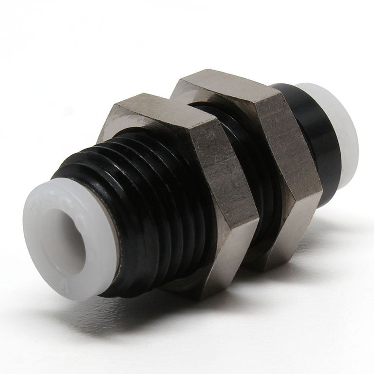 Đầu Nối Nhanh Khí Nén Dạng Thẳng Ren Ngoài Lắp Kẹp Vách Pisco PM1/8M