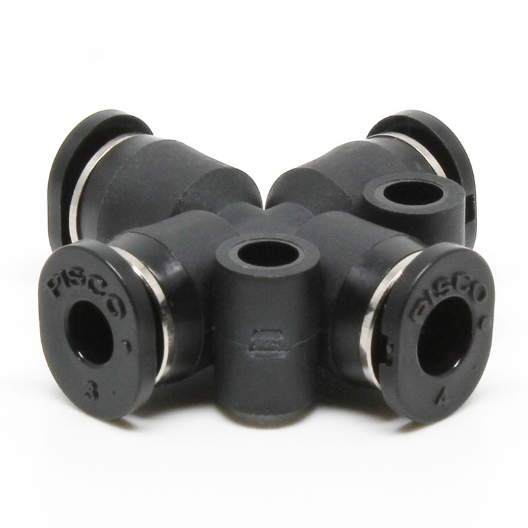 Đầu Nối Nhanh Khí Nén Ngã 4 Dạng Nối Giảm Pisco PZB4-3M