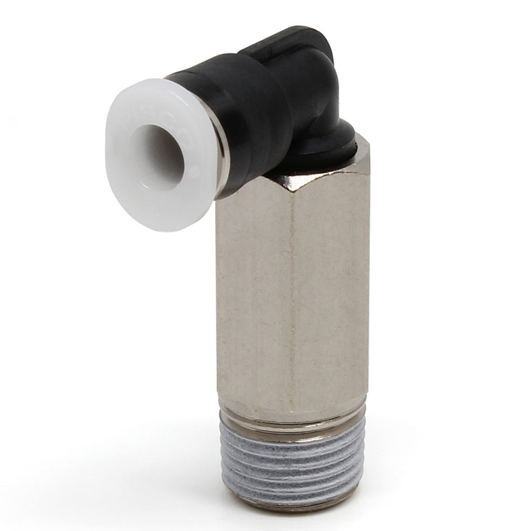 Đầu Nối Nhanh Khí Nén Dạng Cong 90° Ren Ngoài (Dài) Pisco PLL5/32-N1MU