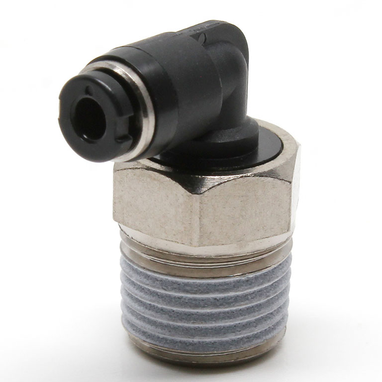 Đầu Nối Nhanh Khí Nén Dạng Cong 90° Ren Ngoài Pisco PL2-01MW-C