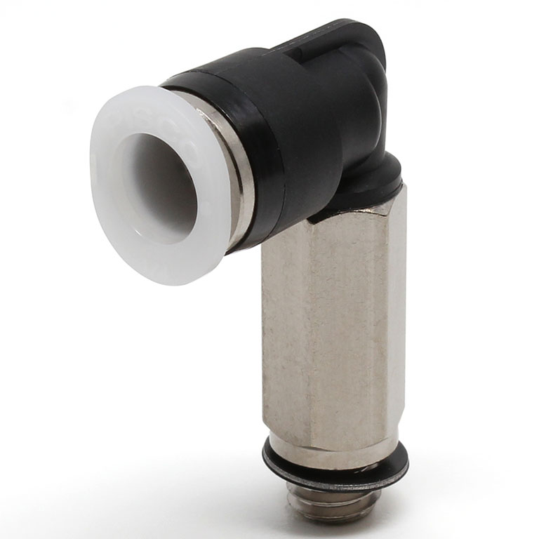 Đầu Nối Nhanh Khí Nén Dạng Cong 90° Ren Ngoài (Dài) Pisco PLL1/4-M6M