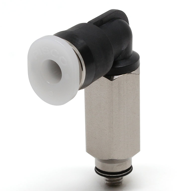 Đầu Nối Nhanh Khí Nén Dạng Cong 90° Ren Ngoài (Dài) Pisco PLL1/8-M3M