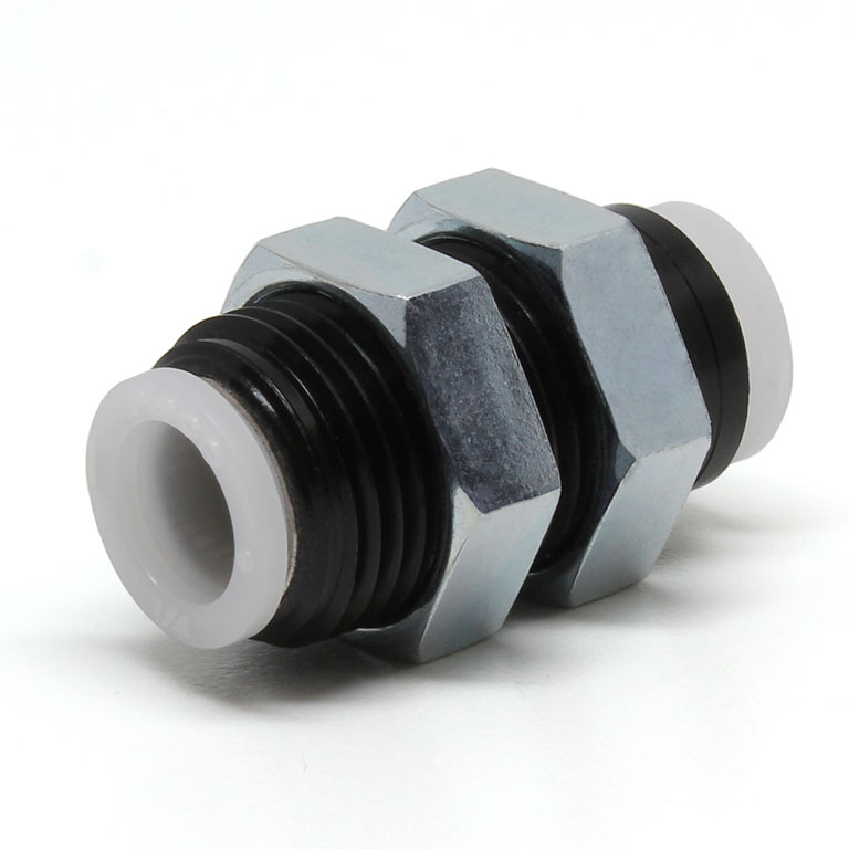 Đầu Nối Nhanh Khí Nén Dạng Thẳng Ren Ngoài Lắp Kẹp Vách Pisco PM1/4MU