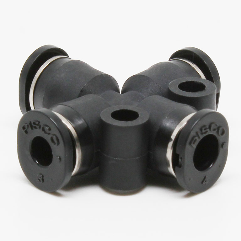 Đầu Nối Nhanh Khí Nén Ngã 4 Dạng Nối Giảm Pisco PZC4-3M