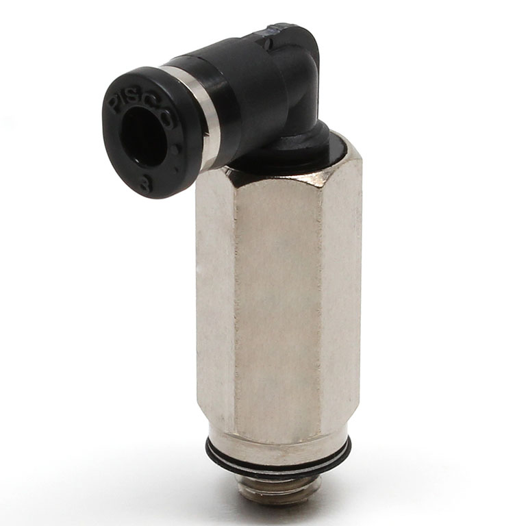 Đầu Nối Nhanh Khí Nén Dạng Cong 90° Ren Ngoài (Dài) Pisco PLL3-M5M