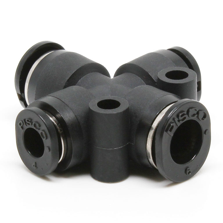 Đầu Nối Nhanh Khí Nén Ngã 4 Dạng Nối Giảm Pisco PZB6-4M-C