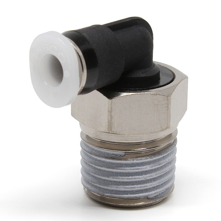 Đầu Nối Nhanh Khí Nén Dạng Cong 90° Ren Ngoài Pisco PL5/32-02M