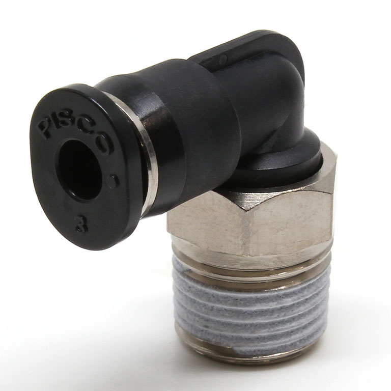 Đầu Nối Nhanh Khí Nén Dạng Cong 90° Ren Ngoài Pisco PL3-N1MU