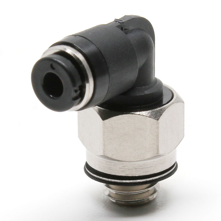 Đầu Nối Nhanh Khí Nén Dạng Cong 90° Ren Ngoài Pisco PL180-M5M-C