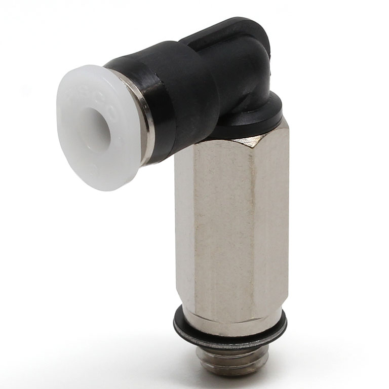 Đầu Nối Nhanh Khí Nén Dạng Cong 90° Ren Ngoài (Dài) Pisco PLL1/8-M6M