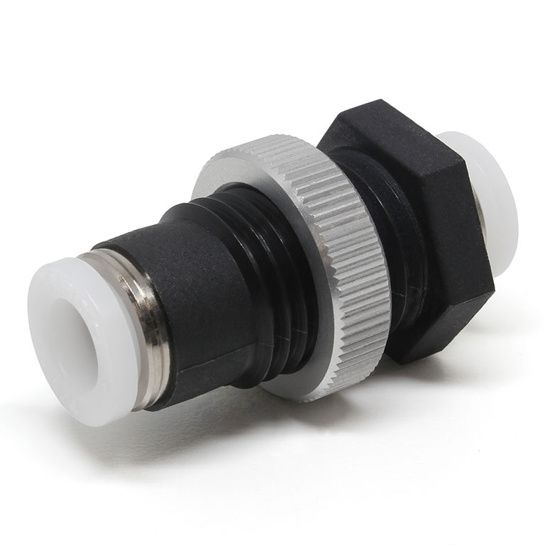 Đầu Nối Nhanh Khí Nén Dạng Thẳng Ren Ngoài Lắp Kẹp Vách Pisco PMP1/4W