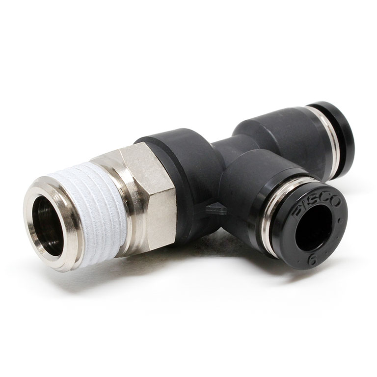 Đầu Nối Nhanh Khí Nén Dạng Chữ T Ren Ngoài Pisco PD6-02-C