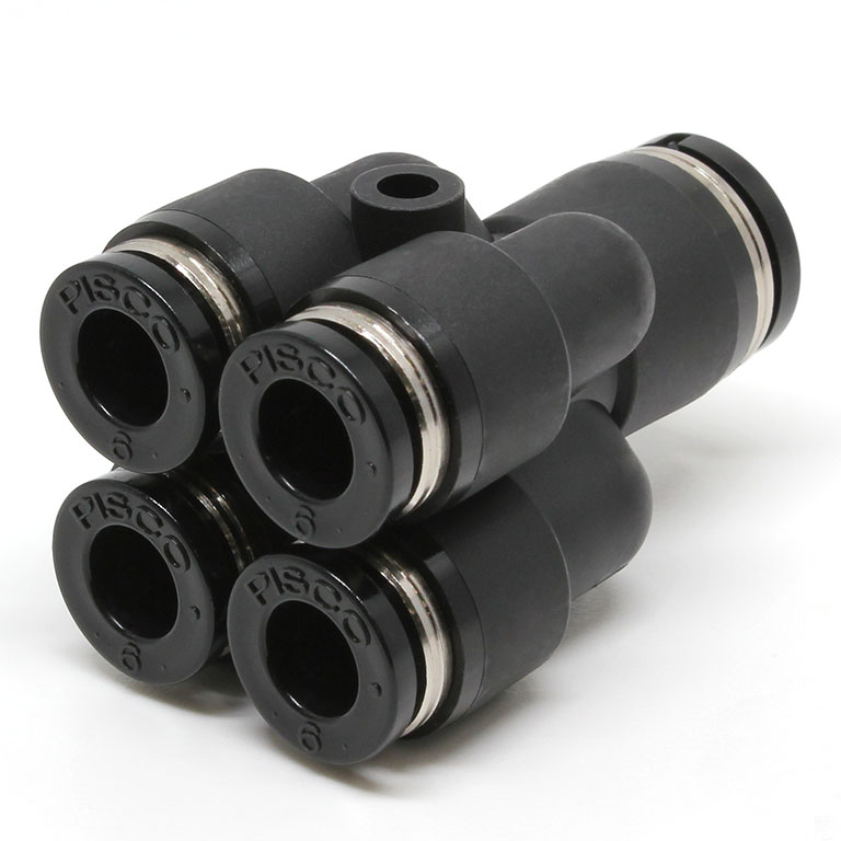 Đầu Nối Nhanh Khí Nén Chữ Y 5 Ngã Dạng Nối Giảm Pisco PRG8-6W